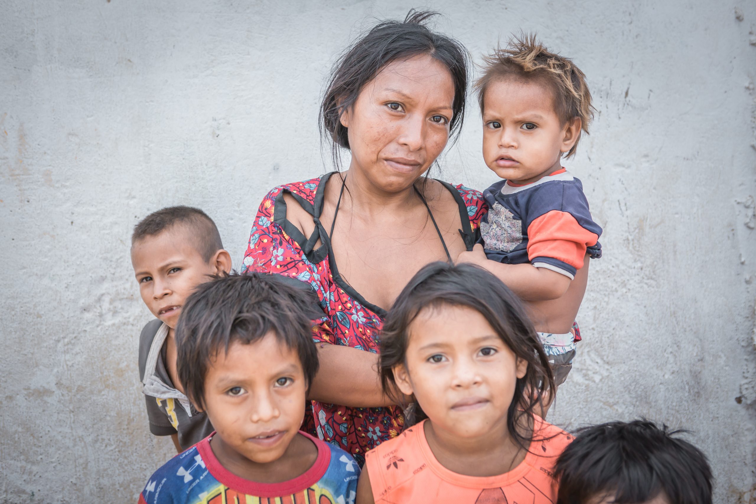 Mother And Children Refugees From Venezuela Malteser International