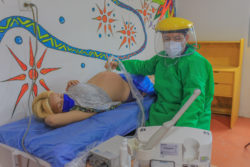 A pregnant woman gets an ultrasound. Malteser International Americas.